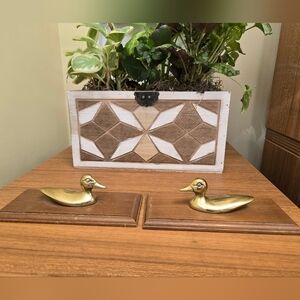 Pair of Brass Duck Paper Weights
